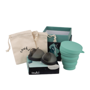 Tsuki Mimas α és β menstruációs diszk + sterilizáló pohár csomag